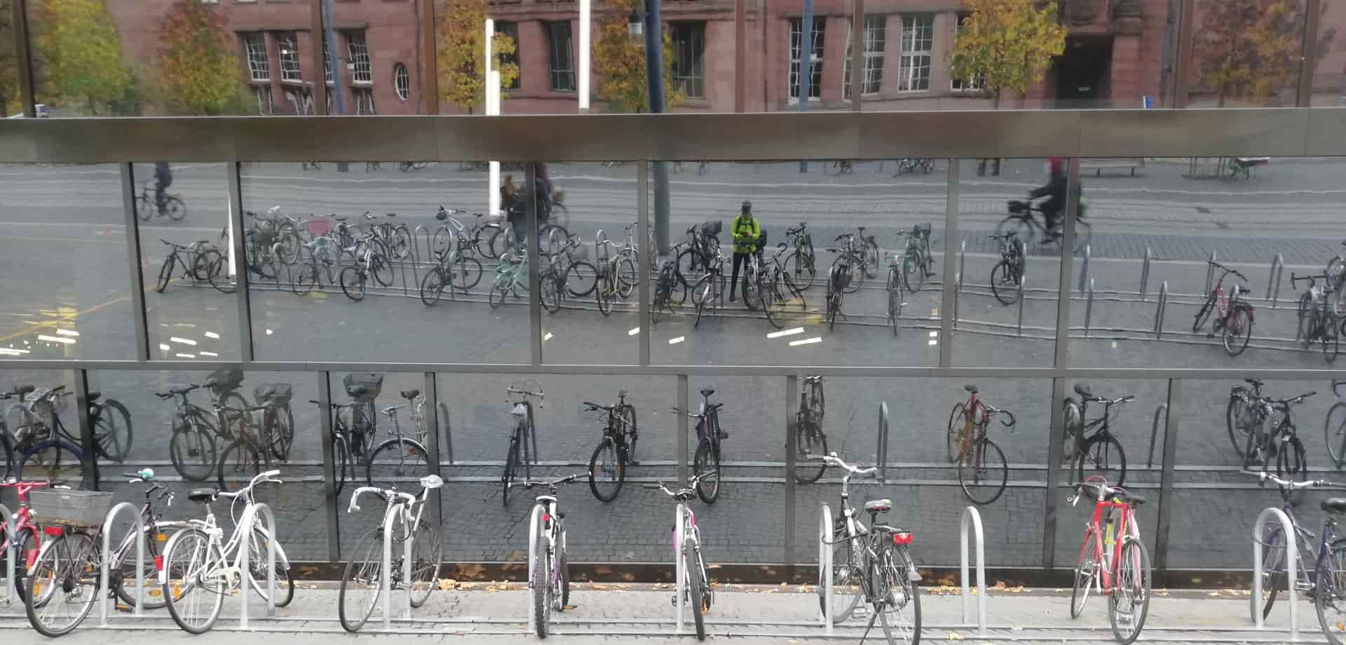 Fahrräder vor der UB Freiburg